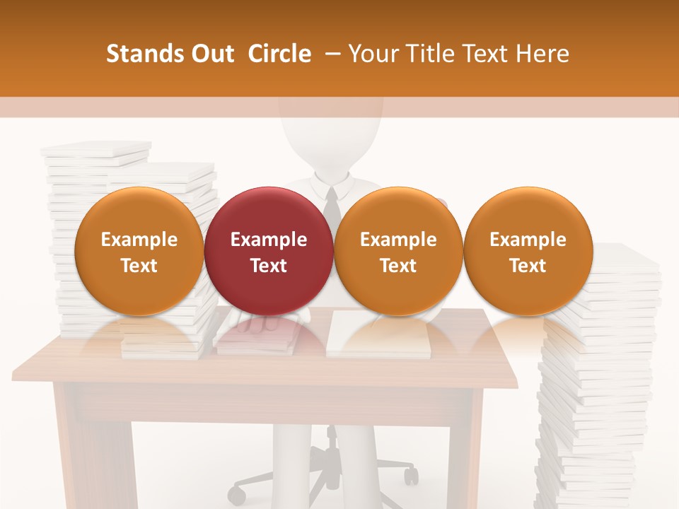 Executive Sitting Expression PowerPoint Template