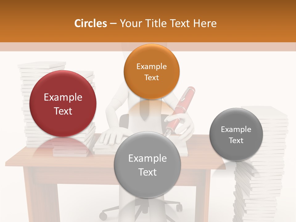 Executive Sitting Expression PowerPoint Template