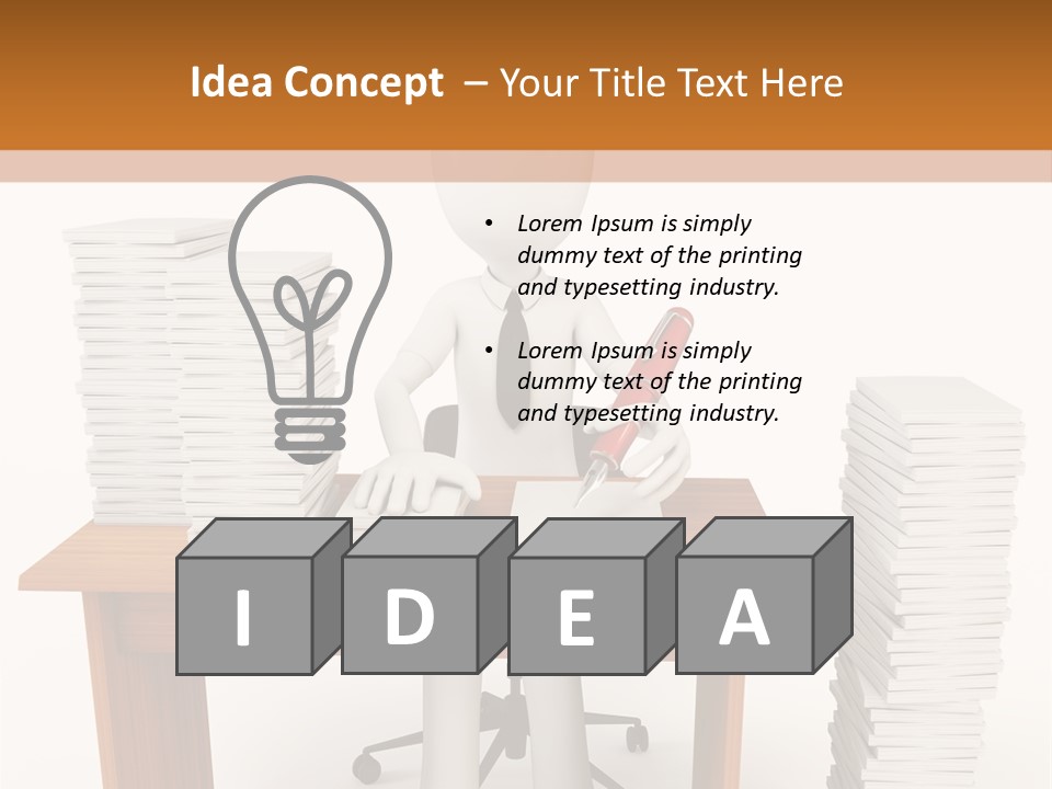 Executive Sitting Expression PowerPoint Template