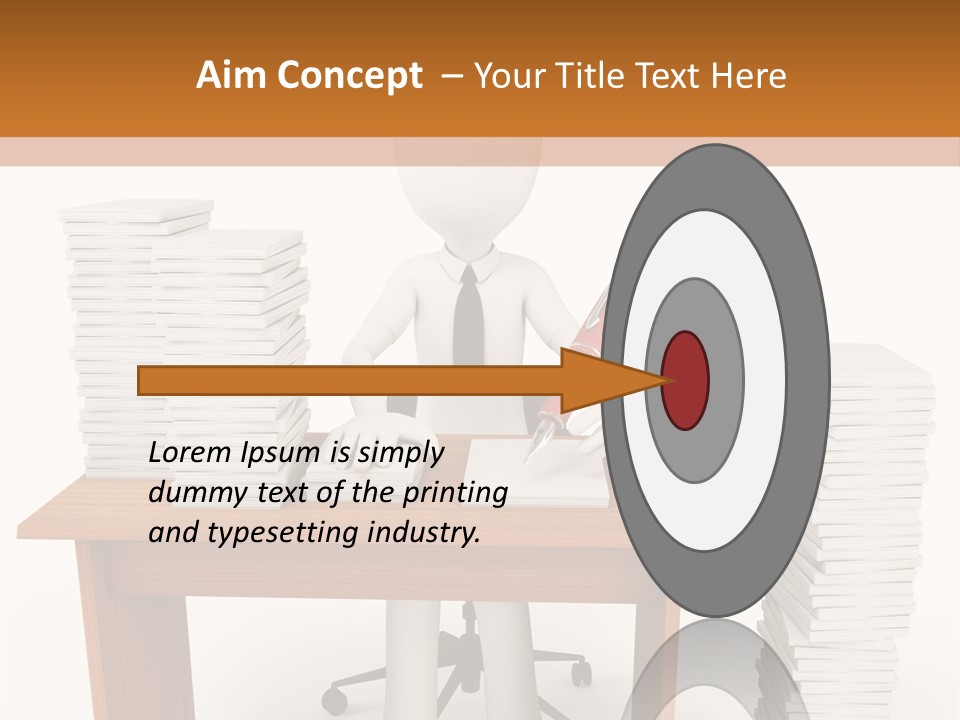 Executive Sitting Expression PowerPoint Template