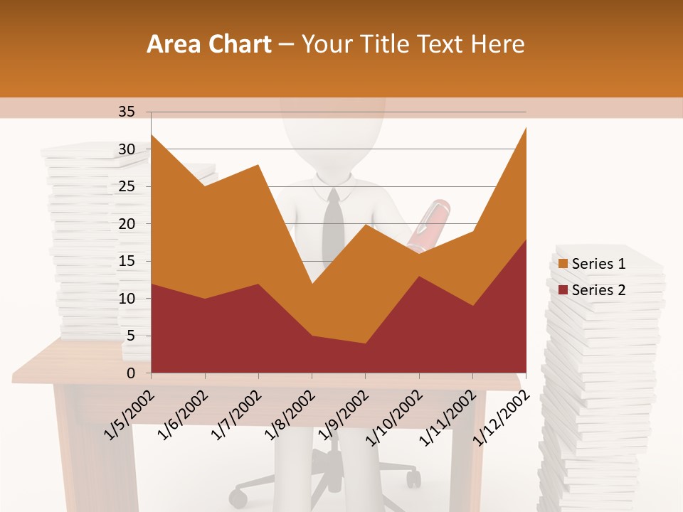 Executive Sitting Expression PowerPoint Template