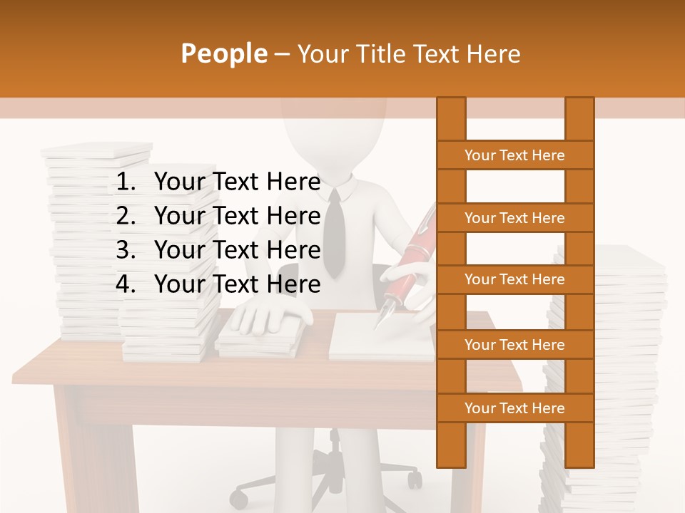 Executive Sitting Expression PowerPoint Template