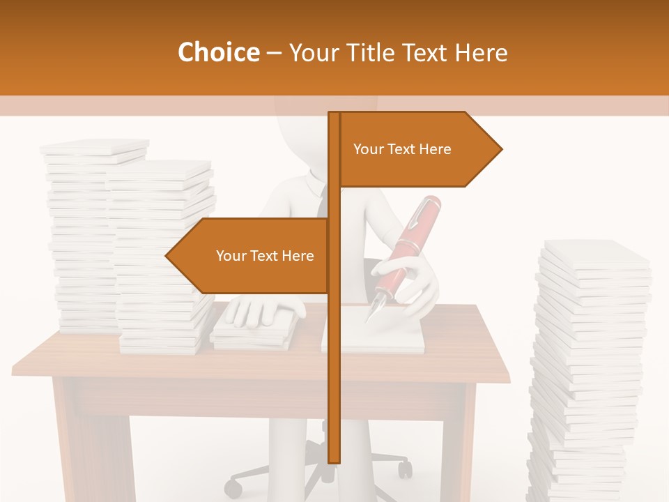 Executive Sitting Expression PowerPoint Template