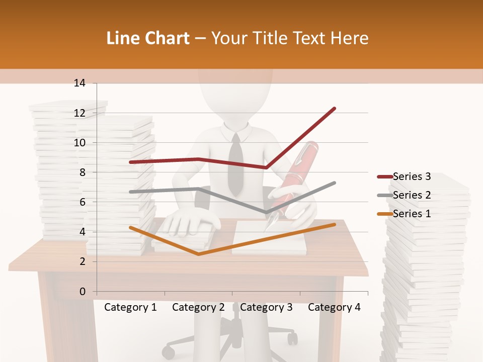 Executive Sitting Expression PowerPoint Template