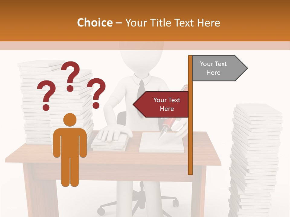 Executive Sitting Expression PowerPoint Template