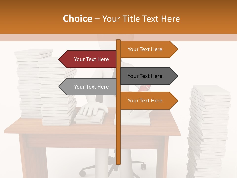 Executive Sitting Expression PowerPoint Template