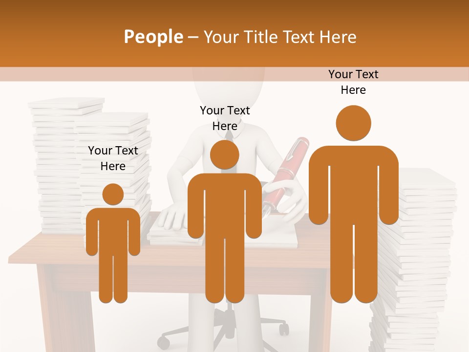 Executive Sitting Expression PowerPoint Template