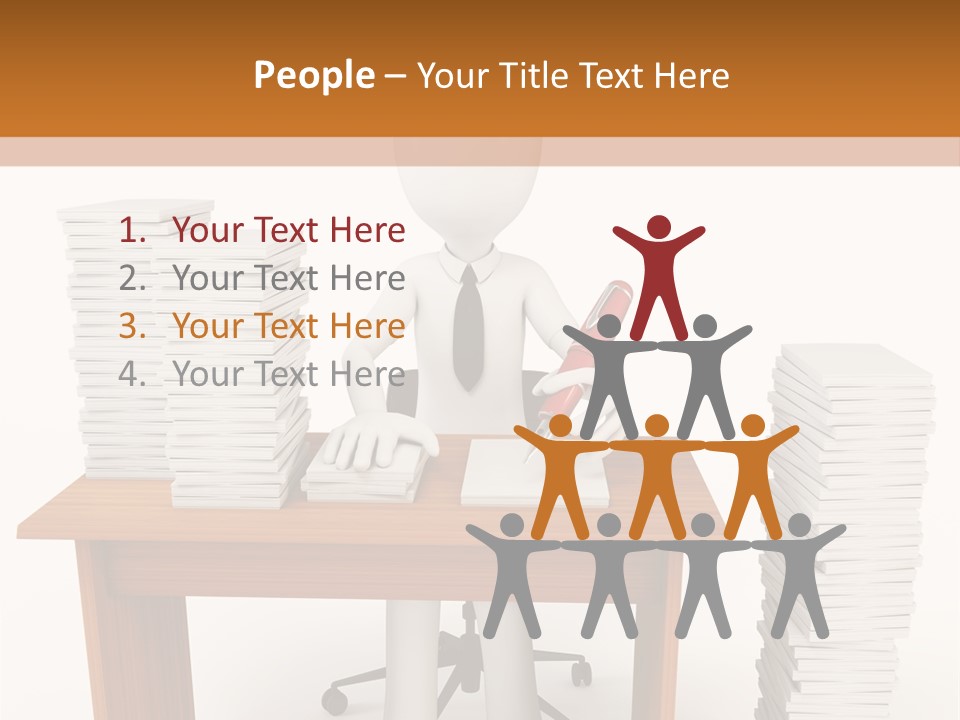 Executive Sitting Expression PowerPoint Template