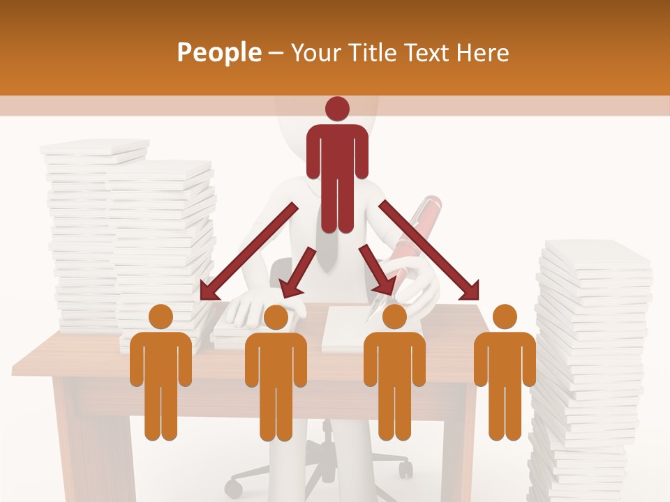 Executive Sitting Expression PowerPoint Template