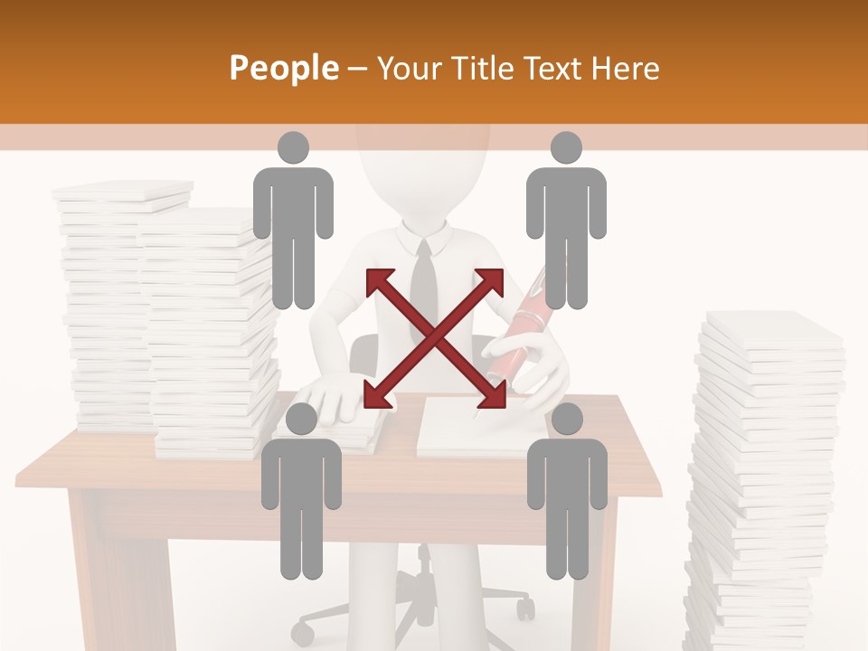 Executive Sitting Expression PowerPoint Template