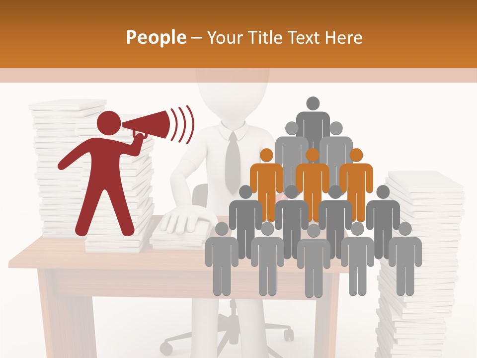 Executive Sitting Expression PowerPoint Template