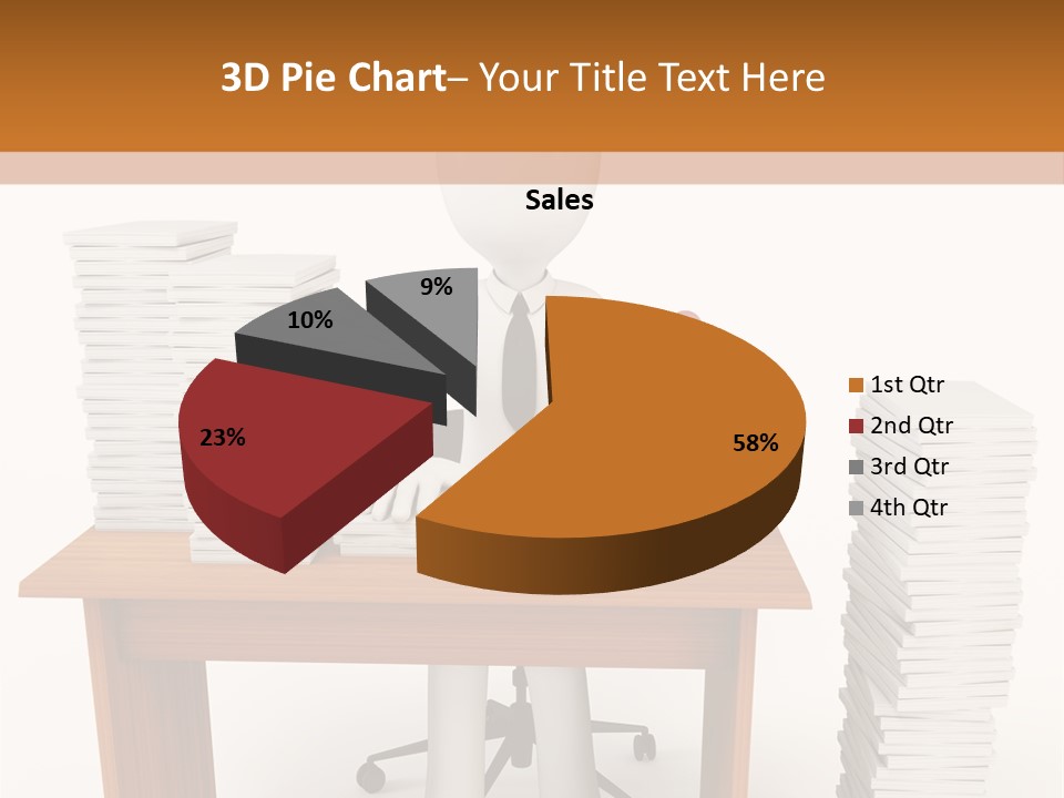 Executive Sitting Expression PowerPoint Template