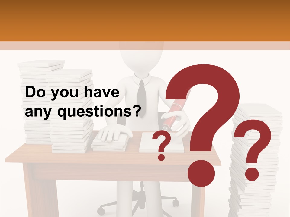 Executive Sitting Expression PowerPoint Template