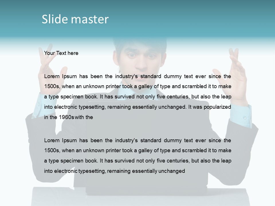 Notebook Stress Expression PowerPoint Template