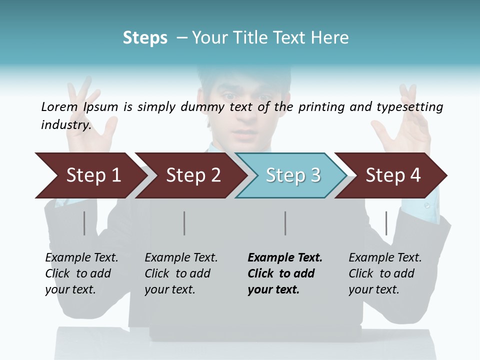 Notebook Stress Expression PowerPoint Template