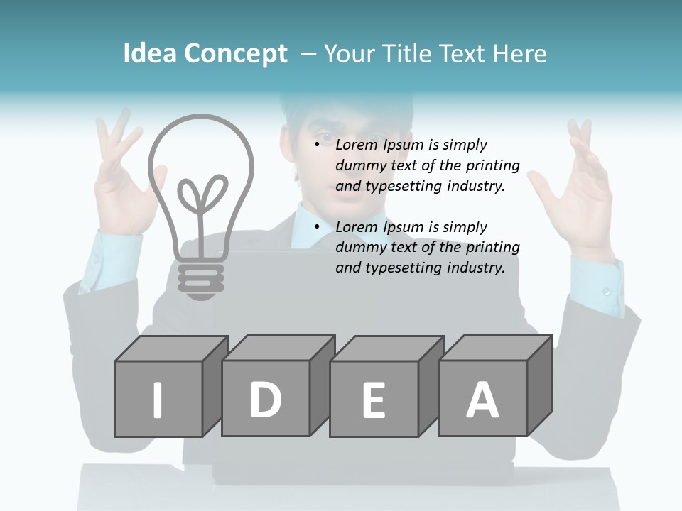 Notebook Stress Expression PowerPoint Template