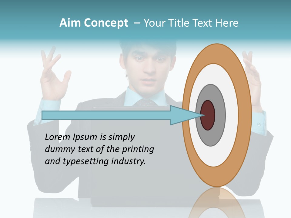 Notebook Stress Expression PowerPoint Template