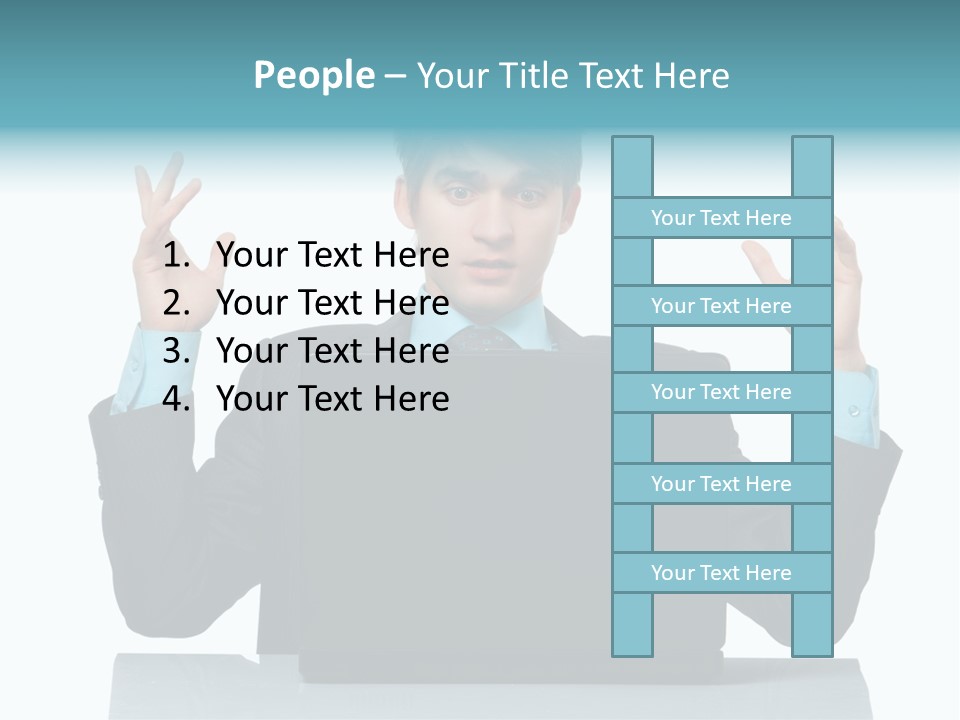 Notebook Stress Expression PowerPoint Template