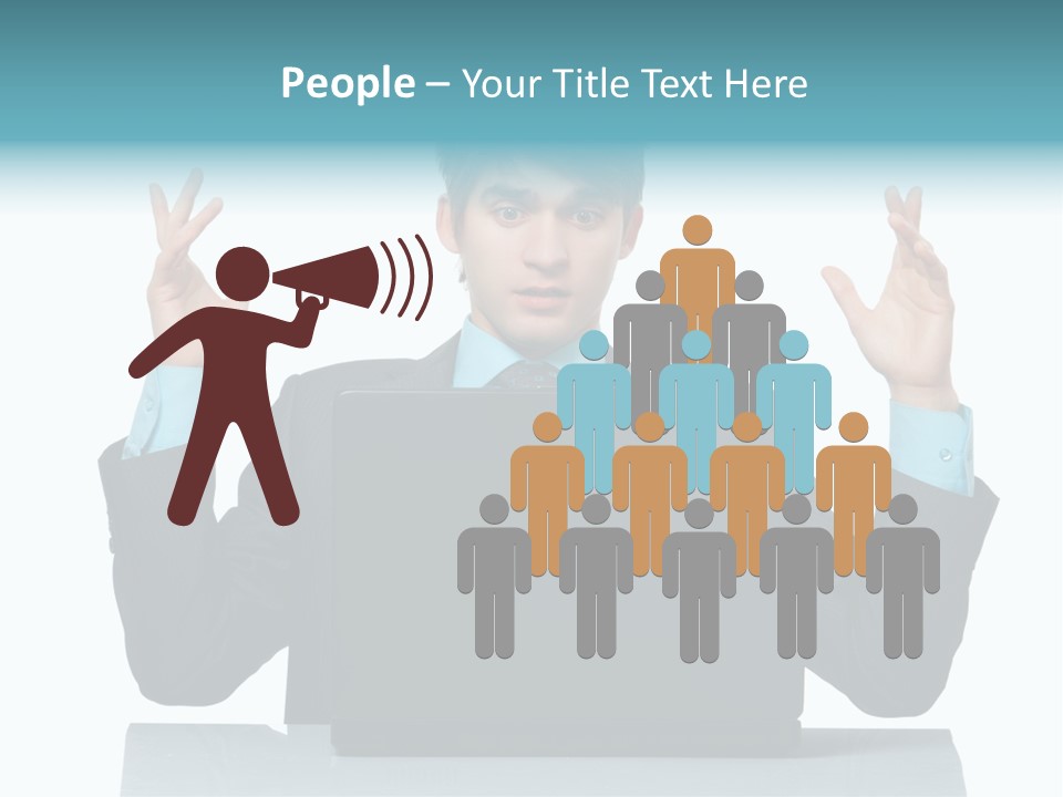 Notebook Stress Expression PowerPoint Template