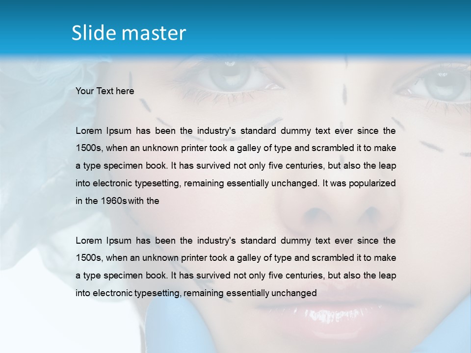 Healthy Drawing Face PowerPoint Template