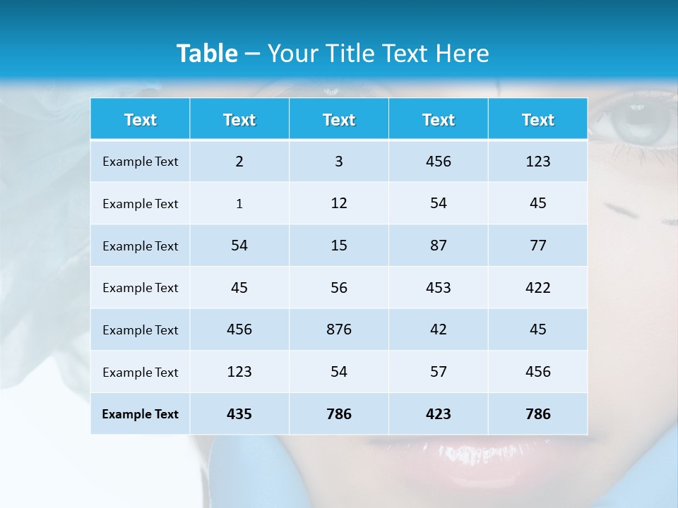 Healthy Drawing Face PowerPoint Template