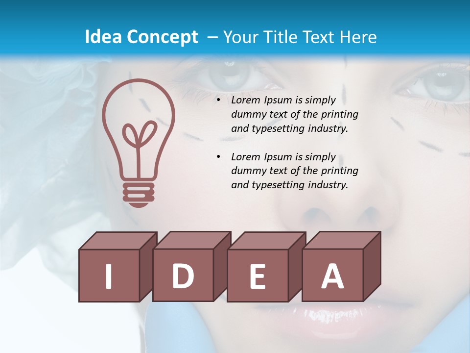 Healthy Drawing Face PowerPoint Template