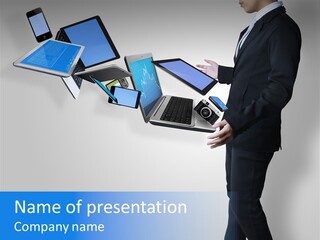 Tablet New Mail PowerPoint Template