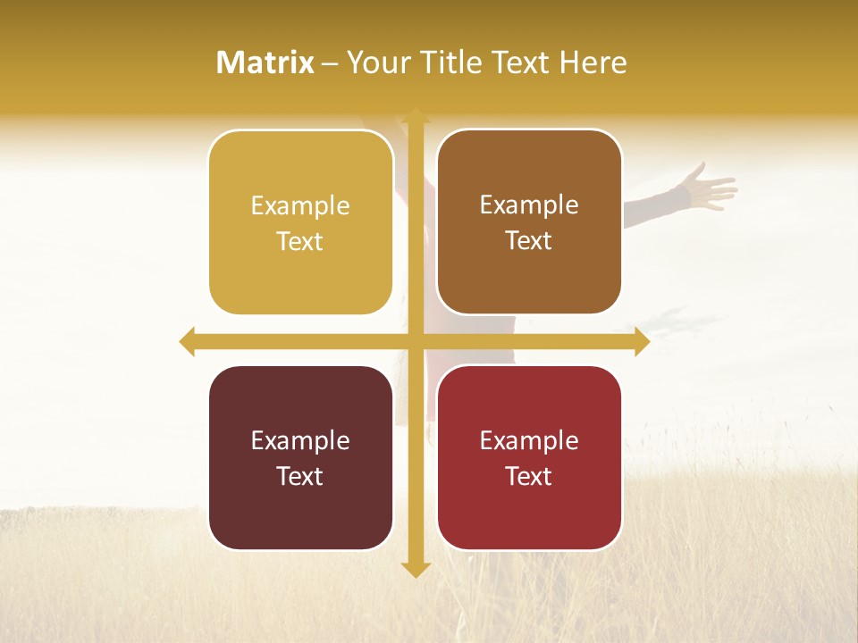 Standing Raised Happiness PowerPoint Template