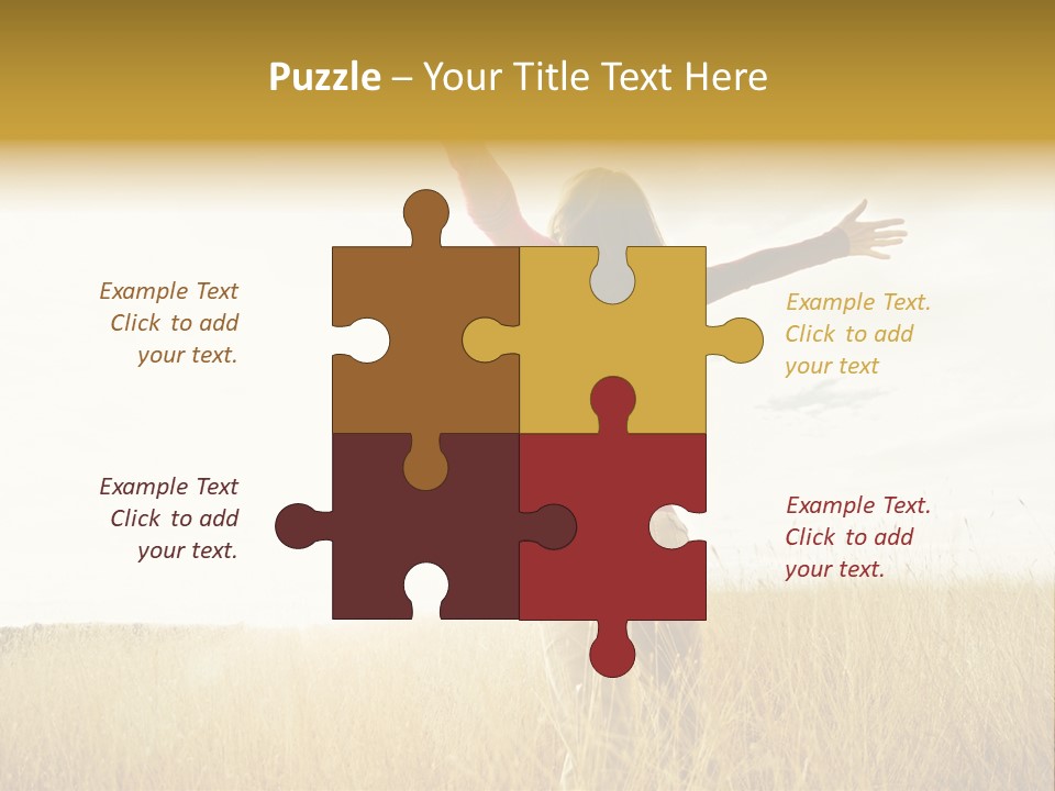 Standing Raised Happiness PowerPoint Template