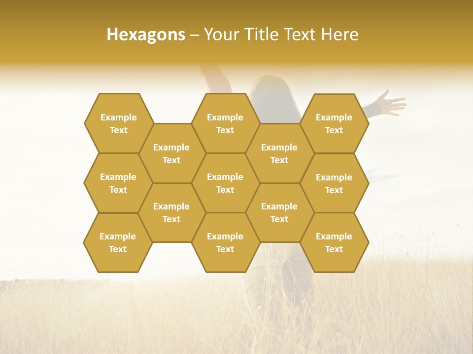 Standing Raised Happiness PowerPoint Template
