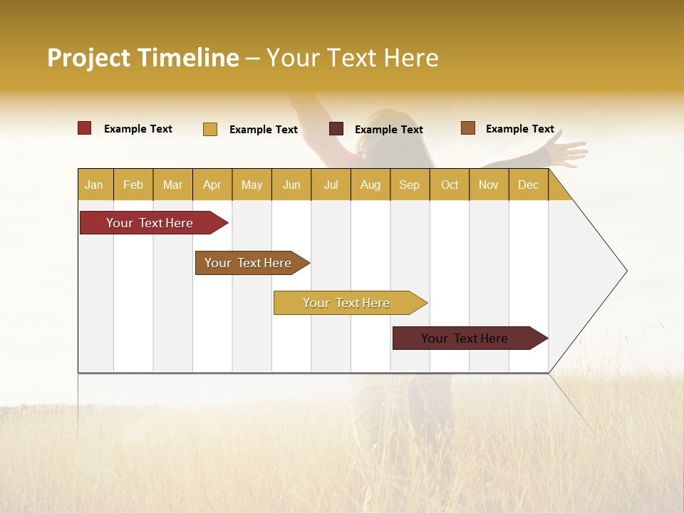 Standing Raised Happiness PowerPoint Template