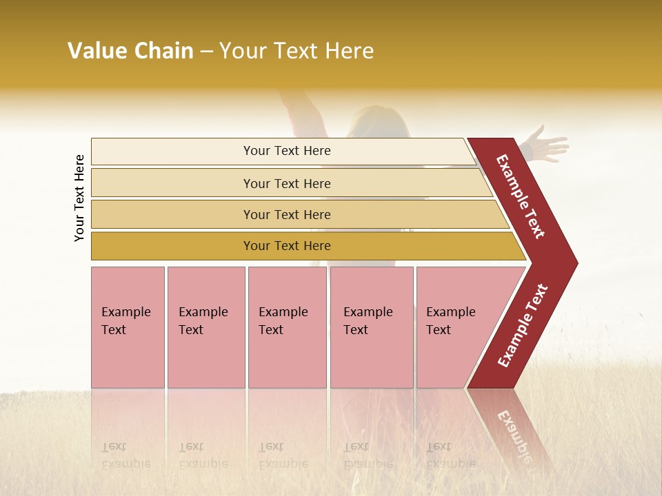 Standing Raised Happiness PowerPoint Template