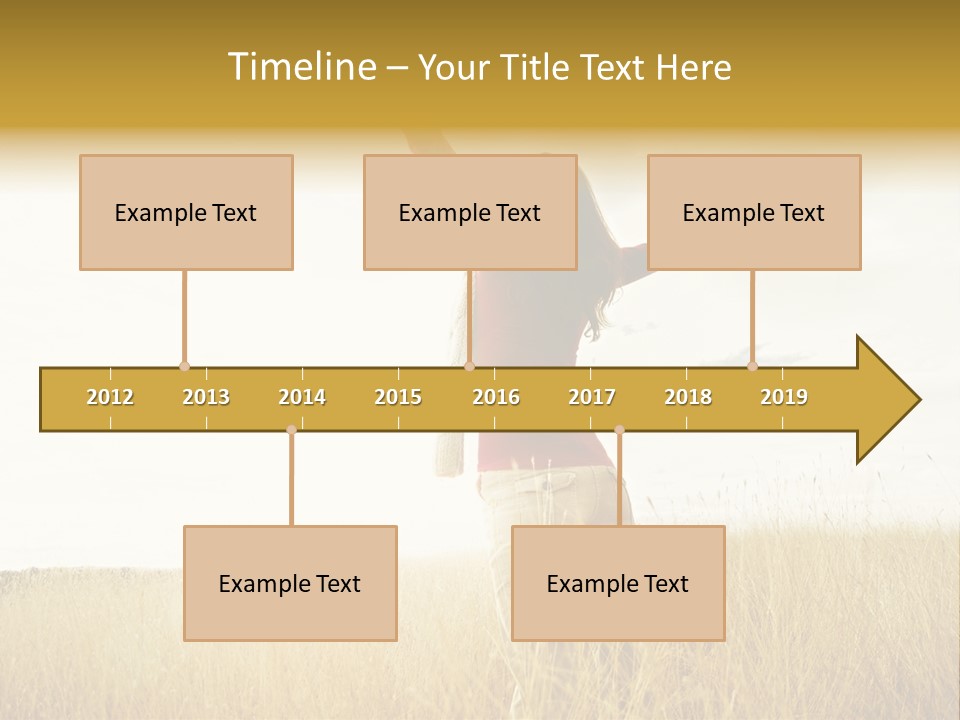 Standing Raised Happiness PowerPoint Template
