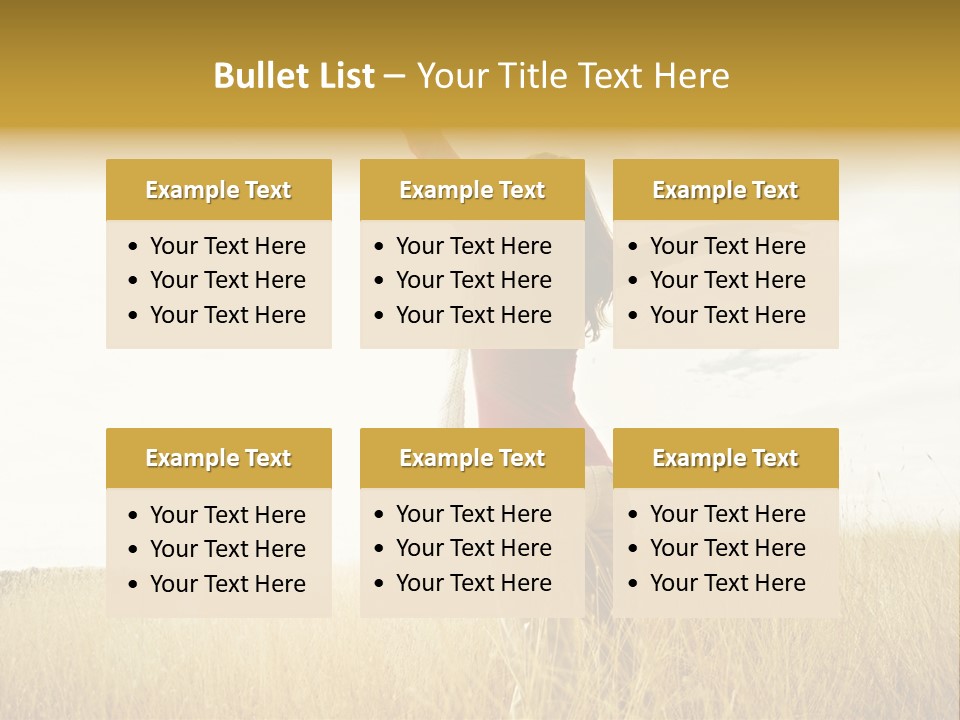 Standing Raised Happiness PowerPoint Template