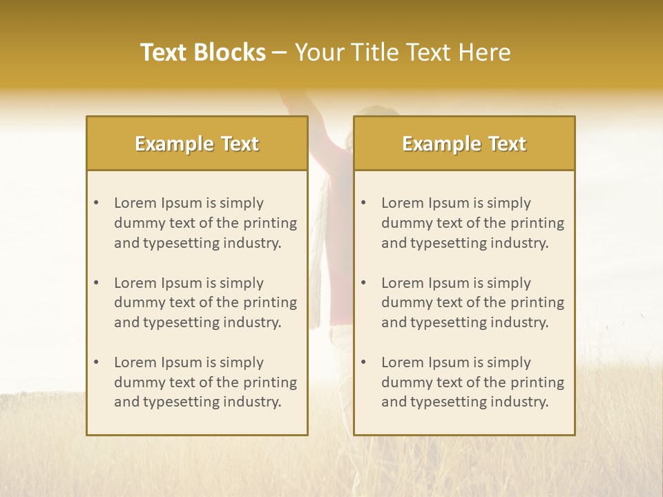 Standing Raised Happiness PowerPoint Template