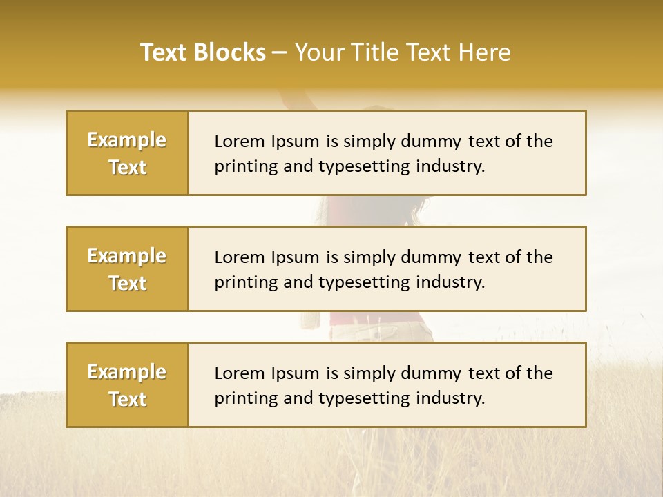Standing Raised Happiness PowerPoint Template