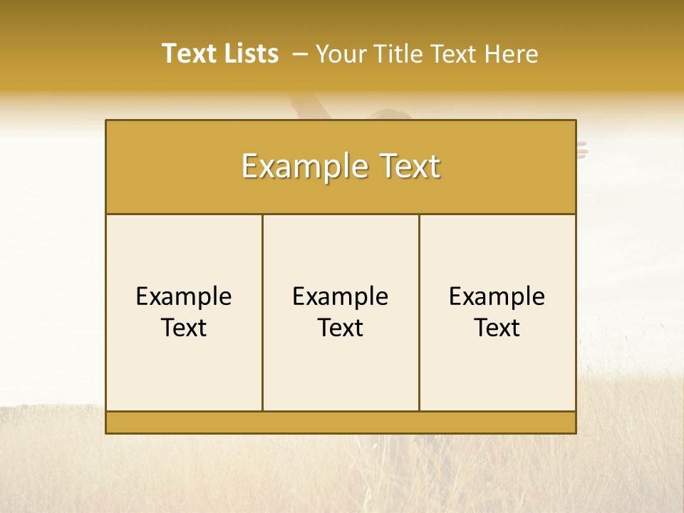 Standing Raised Happiness PowerPoint Template