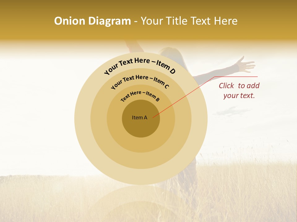 Standing Raised Happiness PowerPoint Template