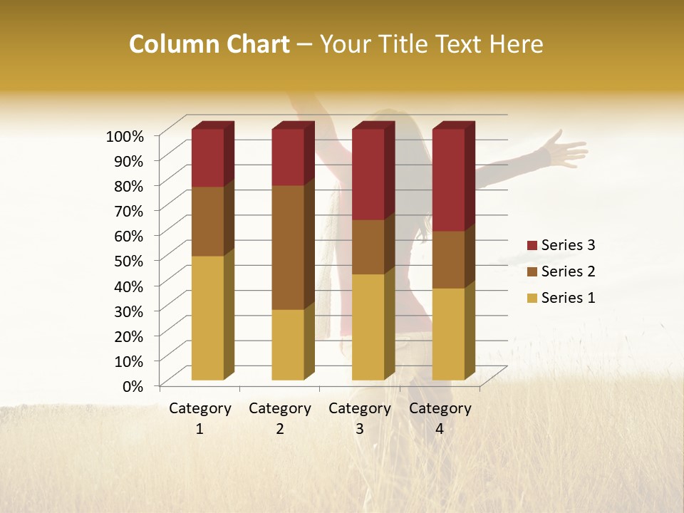 Standing Raised Happiness PowerPoint Template