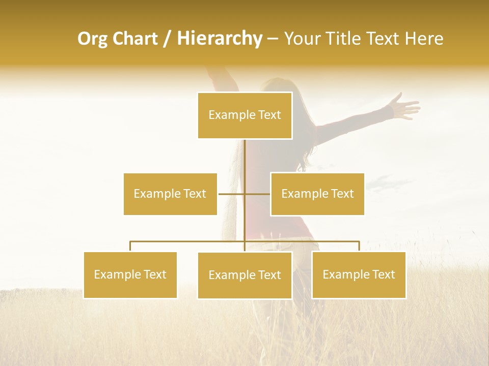 Standing Raised Happiness PowerPoint Template