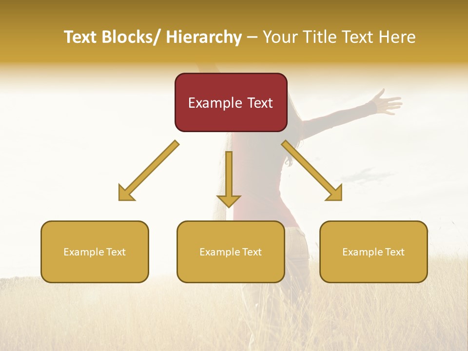 Standing Raised Happiness PowerPoint Template