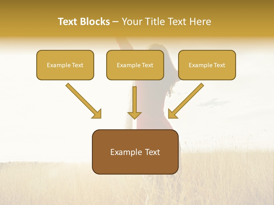 Standing Raised Happiness PowerPoint Template