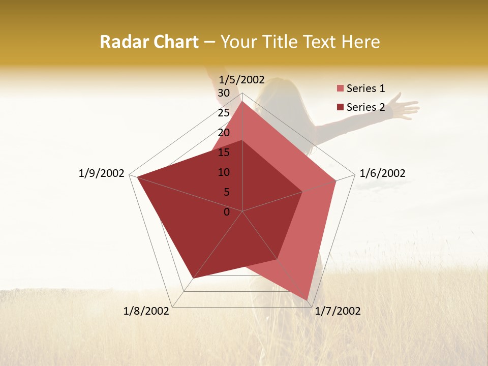 Standing Raised Happiness PowerPoint Template