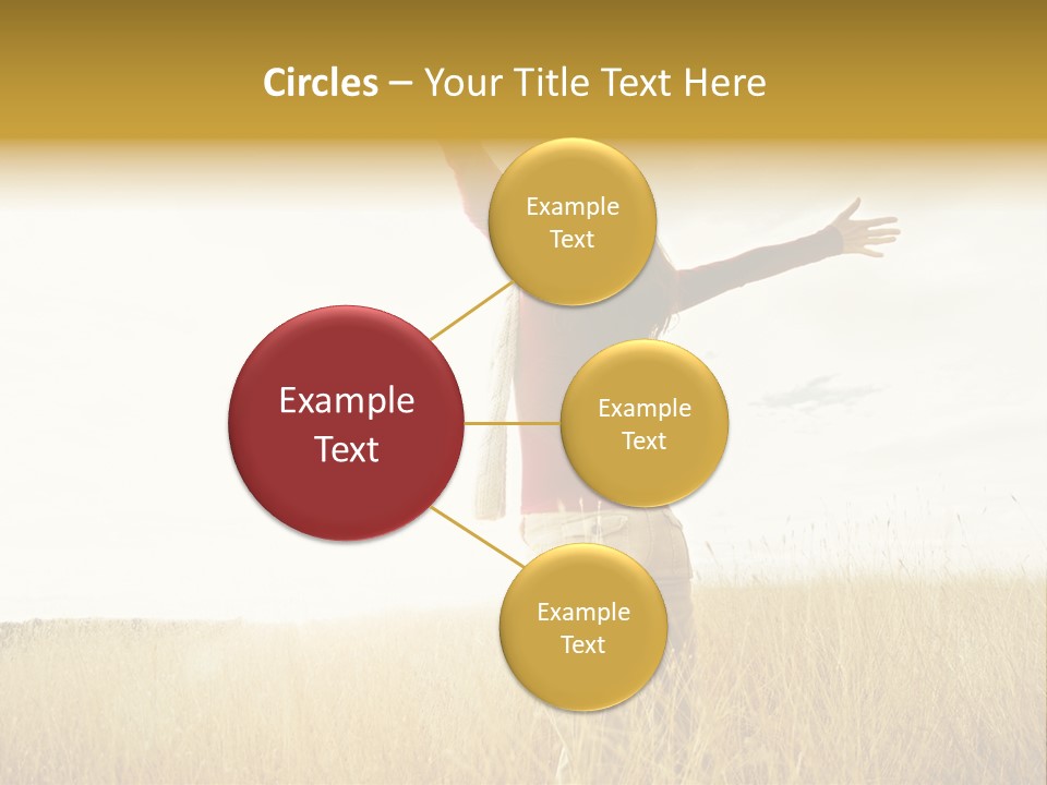 Standing Raised Happiness PowerPoint Template