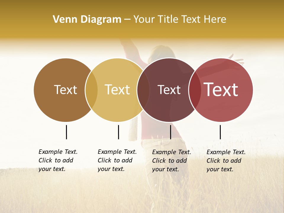 Standing Raised Happiness PowerPoint Template