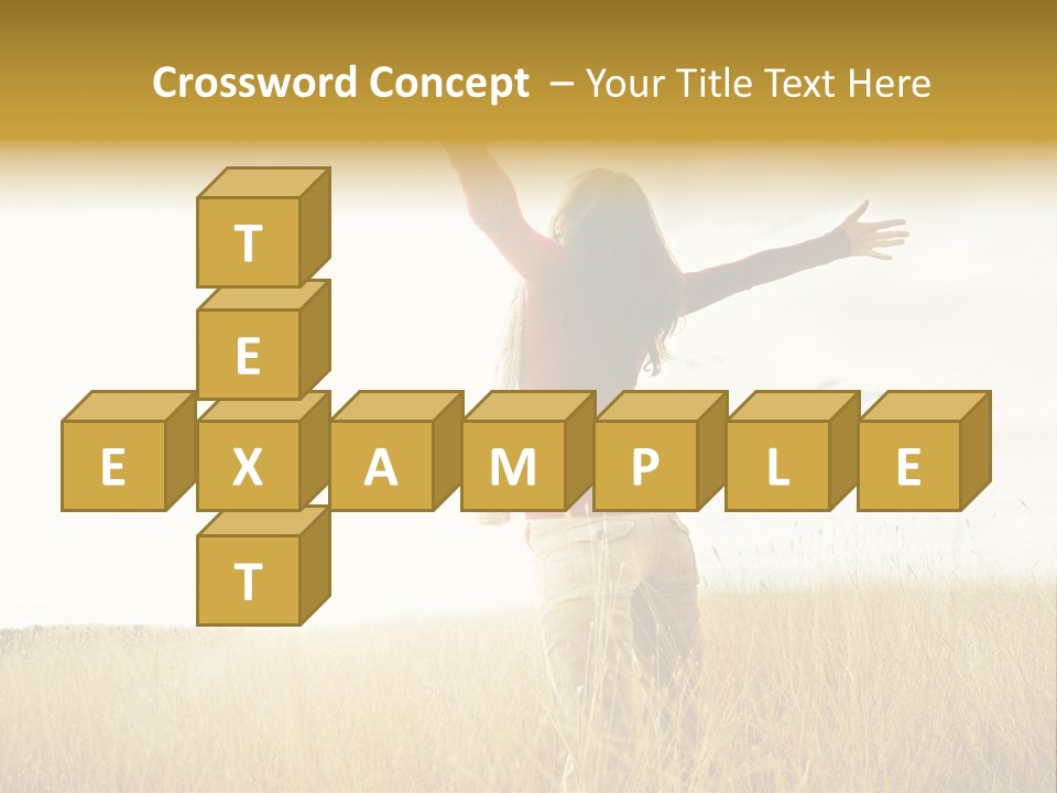 Standing Raised Happiness PowerPoint Template