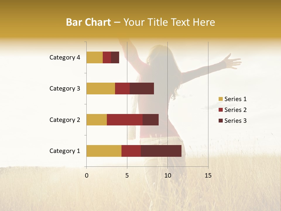 Standing Raised Happiness PowerPoint Template