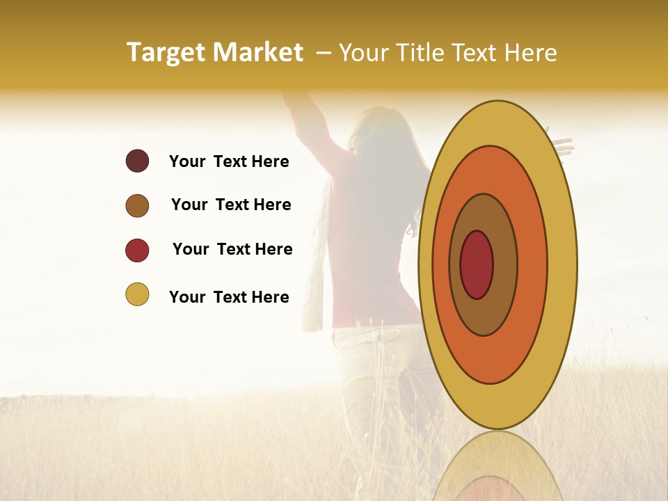 Standing Raised Happiness PowerPoint Template