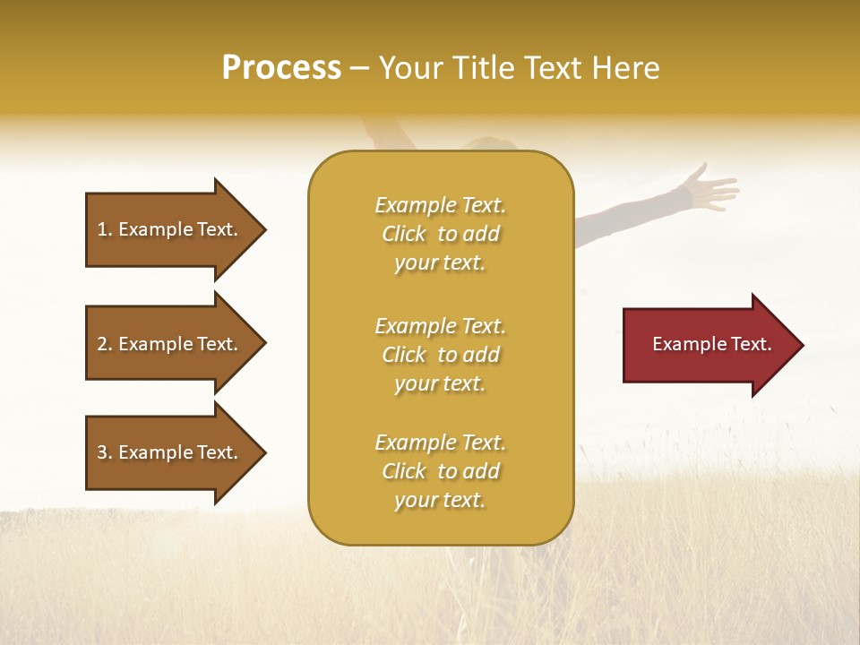 Standing Raised Happiness PowerPoint Template