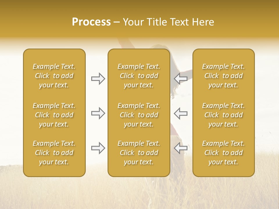 Standing Raised Happiness PowerPoint Template